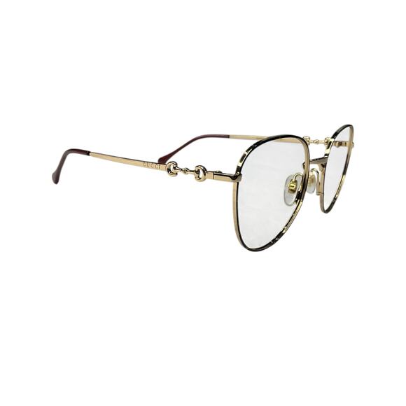 Gucci Havana Gold Horsebit Frames - Picture 1 of 6
